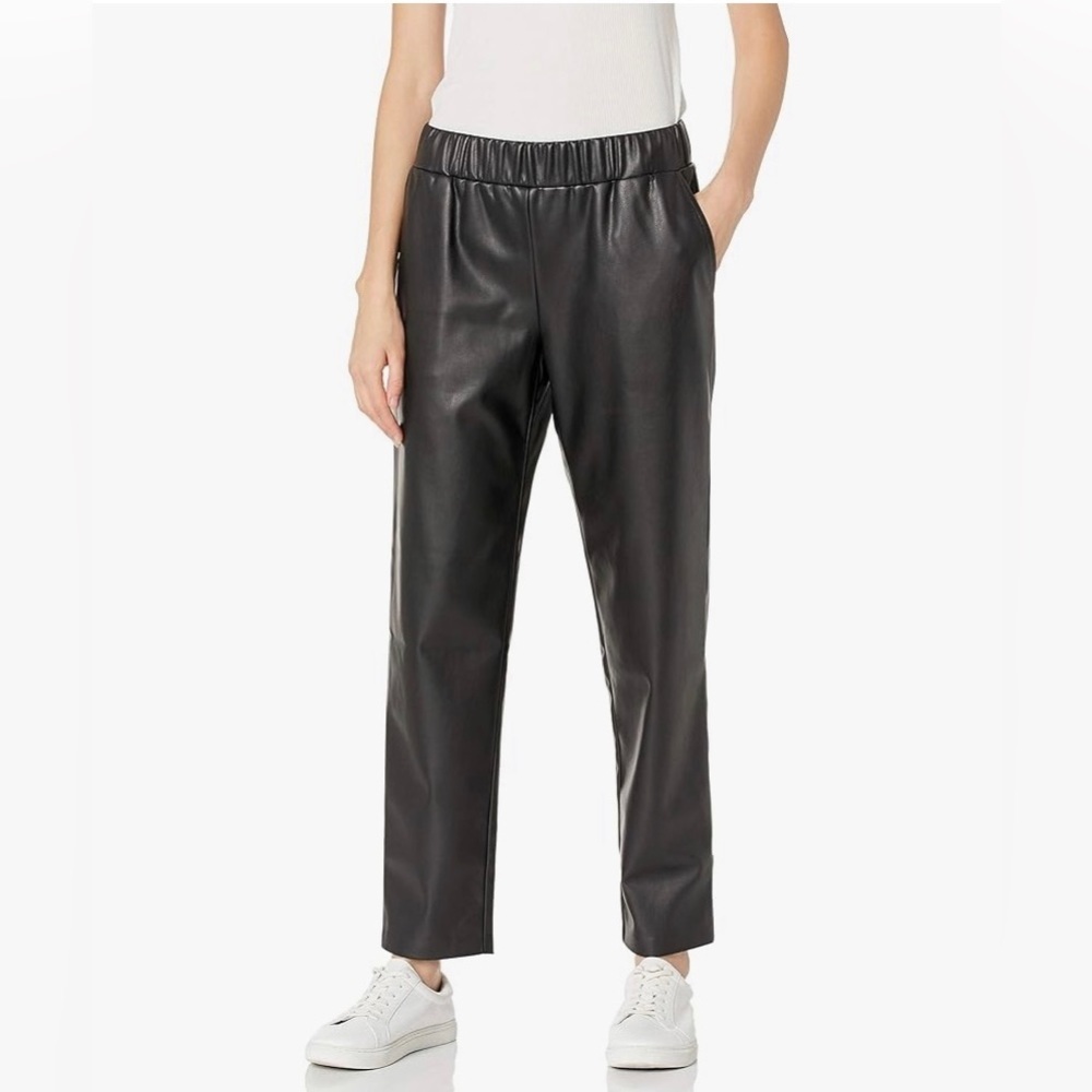 The Drop Women's Vegan Leather Pull-on Jogger